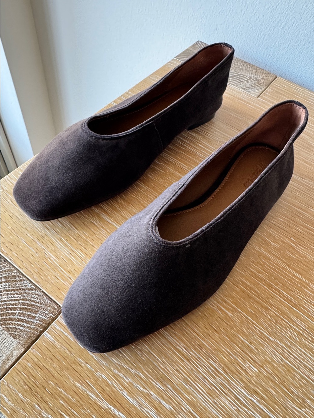 MADEWELL Women's The Mylie Ballet Flat in Dark Carob Suede Size 6.5 🚨SEE NOTES
